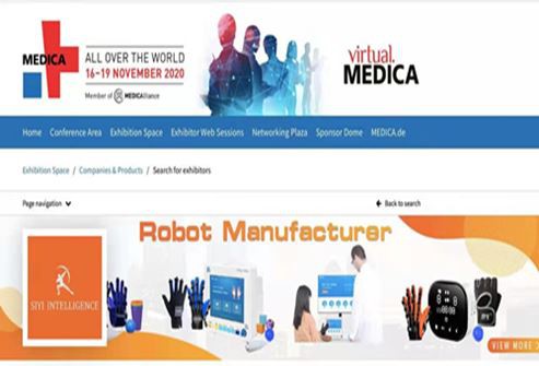 Medica expoziție Germania Si Yi mână robot de reabilitare funcțională